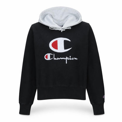 Womens UK Size L Champion Black Pullover Hoodie