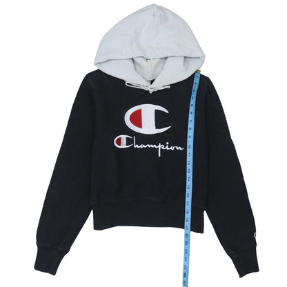 Womens UK Size L Champion Black Pullover Hoodie