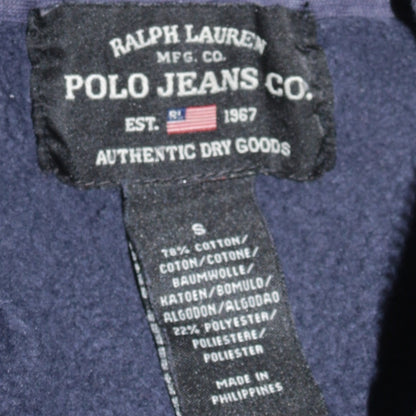 Mens UK Size S Ralph Lauren Blue Full Zip Sweatshirt