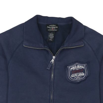 Mens UK Size S Ralph Lauren Blue Full Zip Sweatshirt