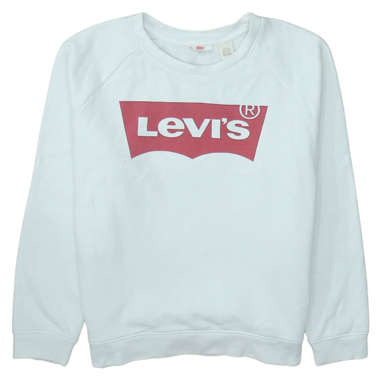 Womens UK Size M Levi's White Pullover Sweatshirt