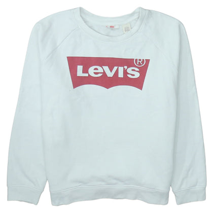Womens UK Size M Levi's White Pullover Sweatshirt