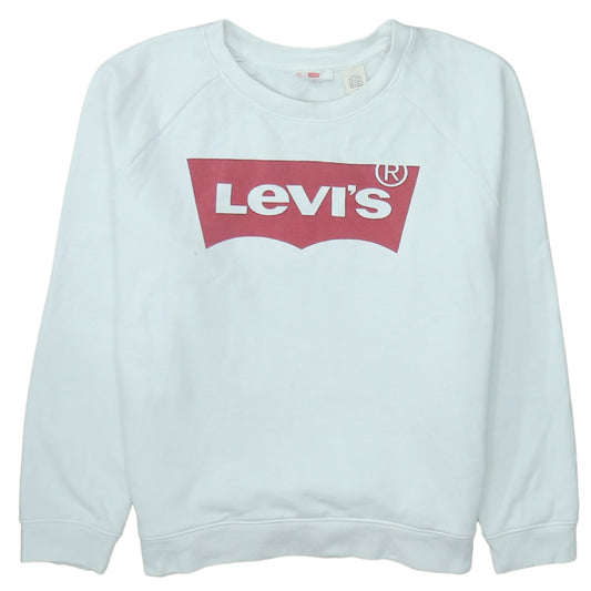 Womens UK Size M Levi's White Pullover Sweatshirt