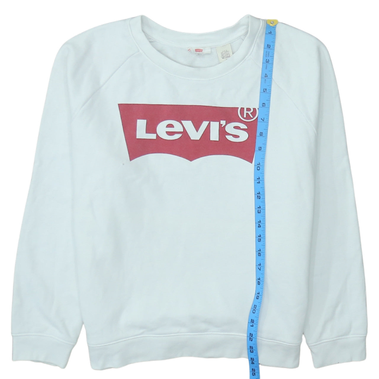 Womens UK Size M Levi's White Pullover Sweatshirt
