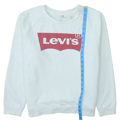 Womens UK Size M Levi's White Pullover Sweatshirt