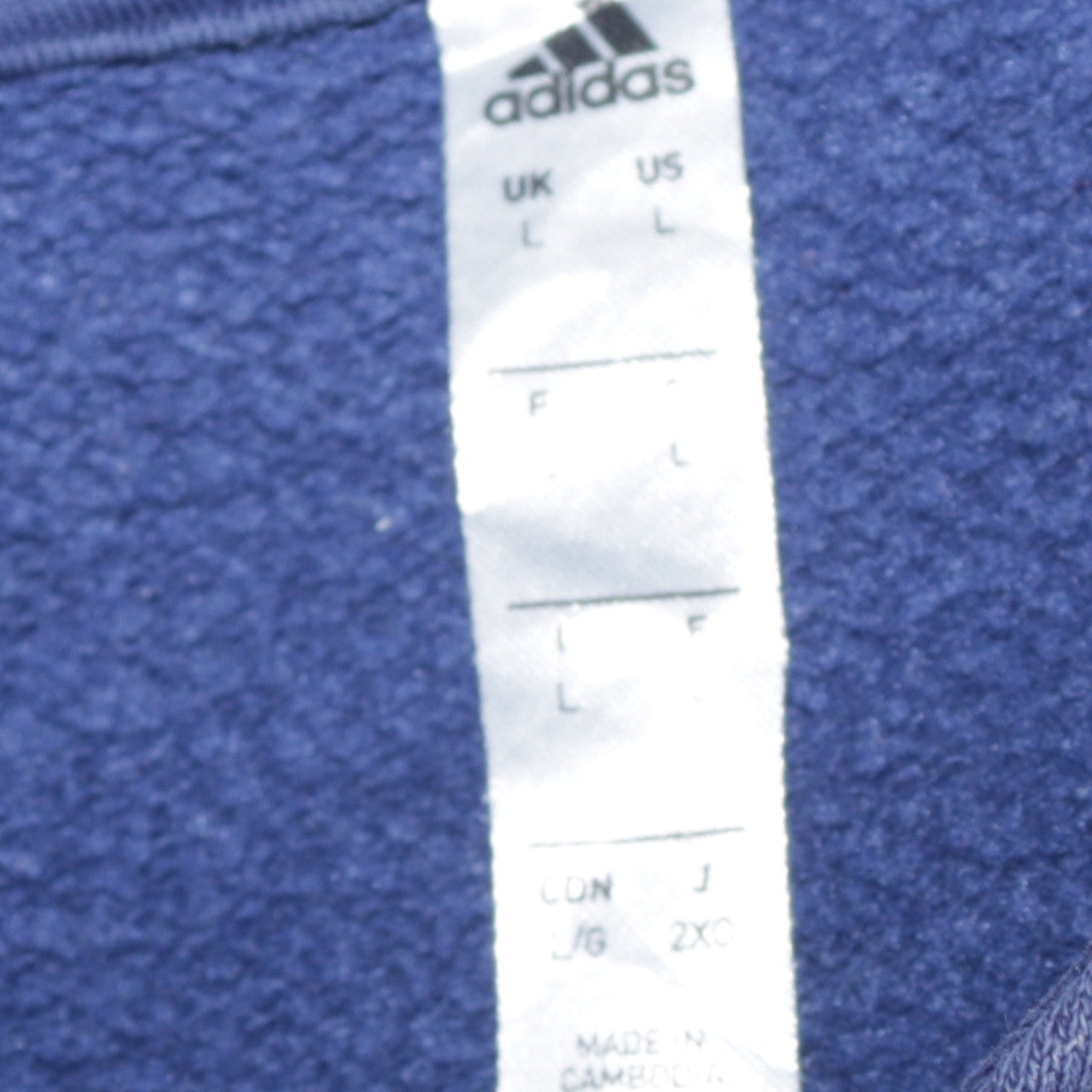 Mens UK Size L adidas Blue Pullover Hoodie