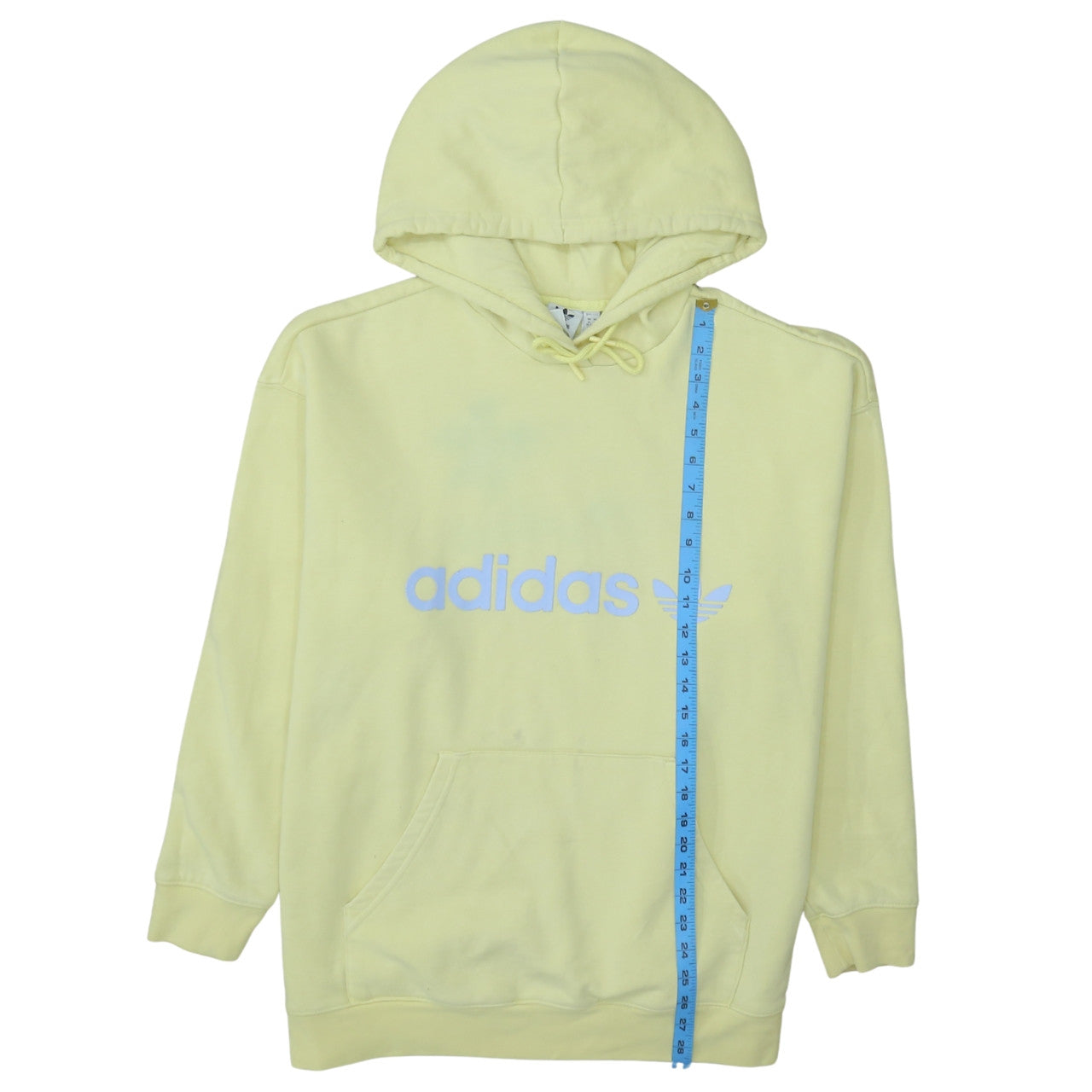 Womens UK Size XL adidas Yellow Pullover Hoodie