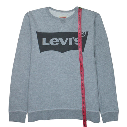 Levi's Boys Grey Logo Pullover Sweatshirt Size 16 Years Crew Neck