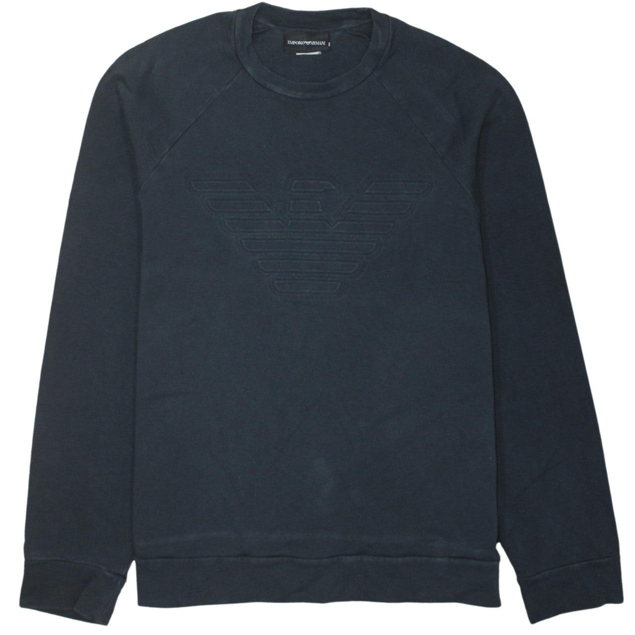 Mens UK Size M Emporio Armani Black Pullover Sweatshirt