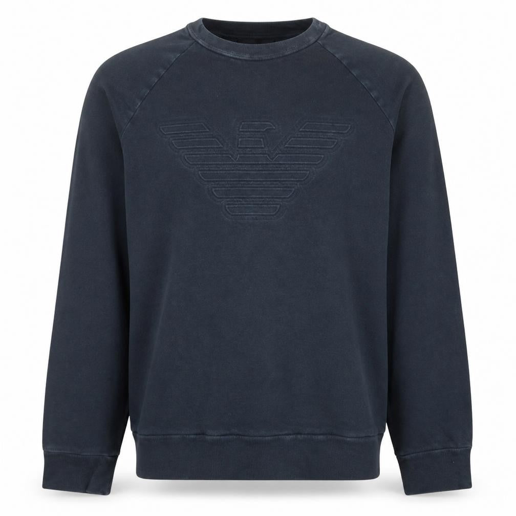 Mens UK Size M Emporio Armani Black Pullover Sweatshirt