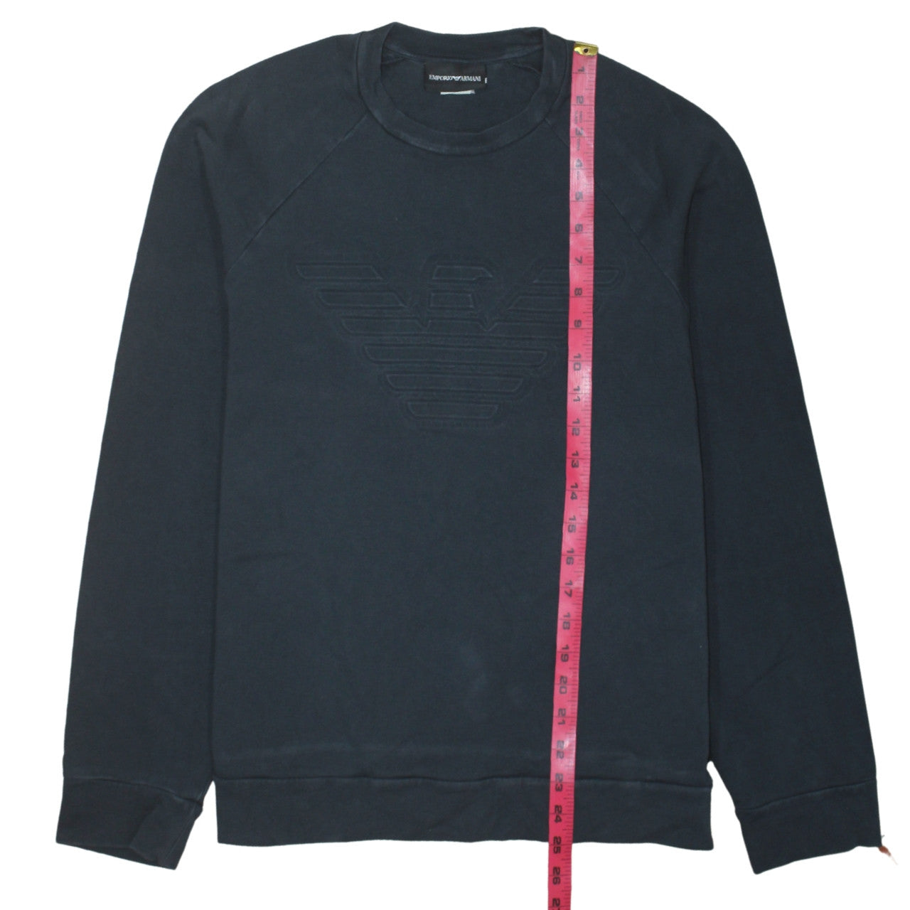 Mens UK Size M Emporio Armani Black Pullover Sweatshirt