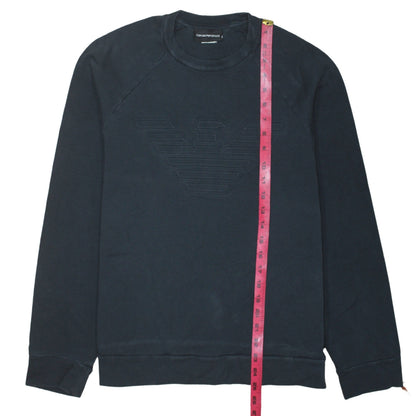 Mens UK Size M Emporio Armani Black Pullover Sweatshirt