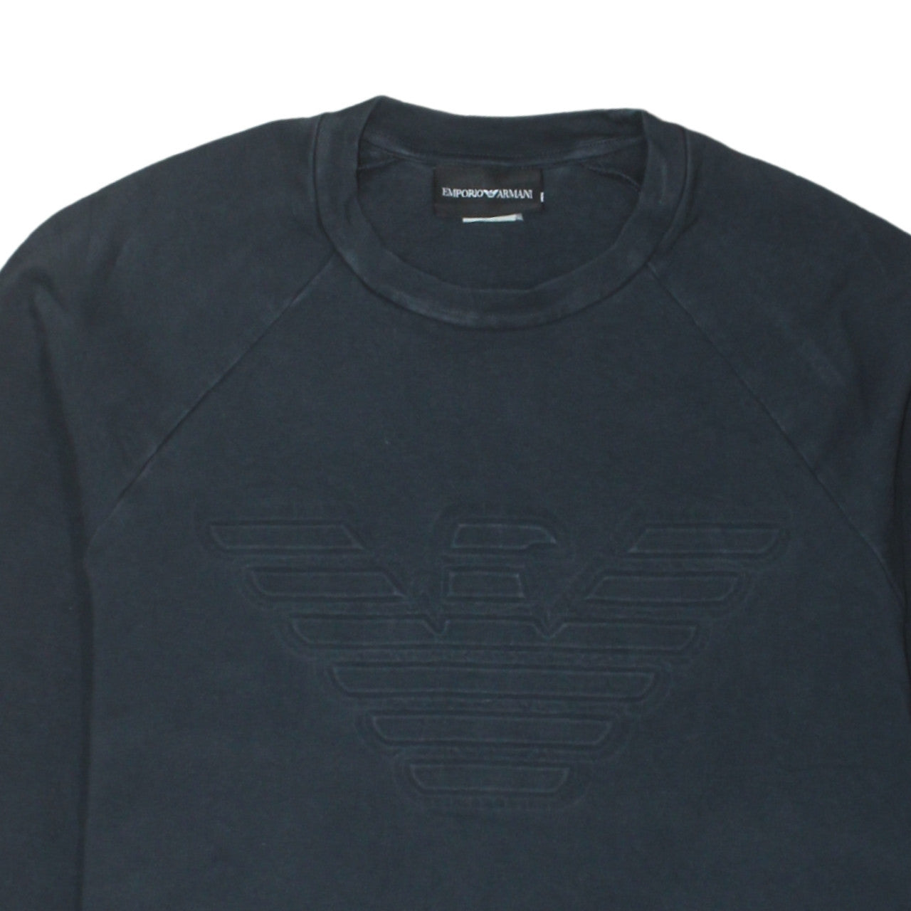 Mens UK Size M Emporio Armani Black Pullover Sweatshirt