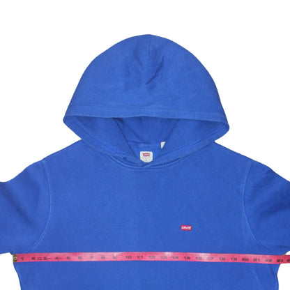 Mens UK Size M Levi's Blue Pullover Hoodie