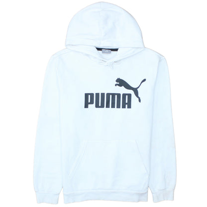 Mens UK Size S PUMA White Pullover Hoodie