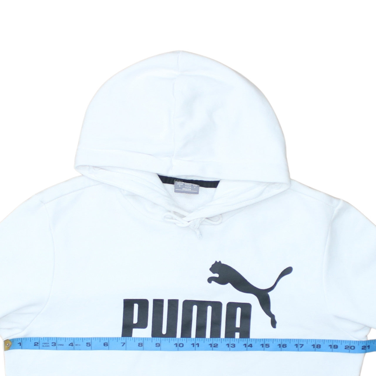 Mens UK Size S PUMA White Pullover Hoodie