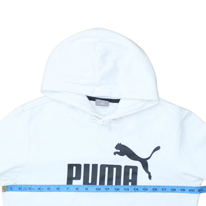 Mens UK Size S PUMA White Pullover Hoodie