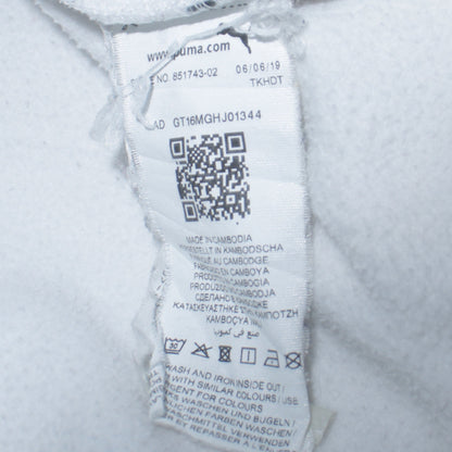 Mens UK Size S PUMA White Pullover Hoodie