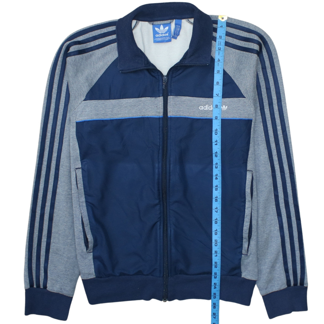 Mens UK Size M adidas Blue Full Zip Sweatshirt