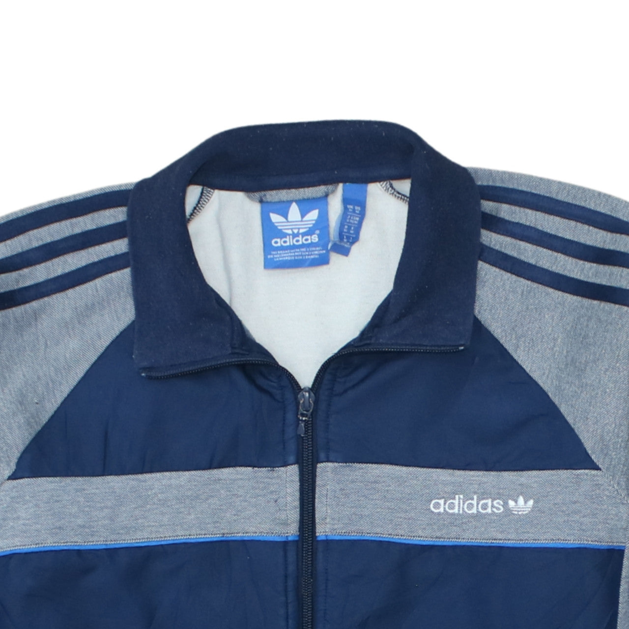 Mens UK Size M adidas Blue Full Zip Sweatshirt