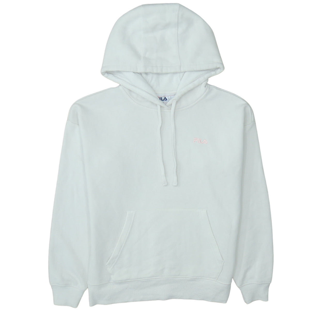 Womens UK Size M FILA White Pullover Hoodie