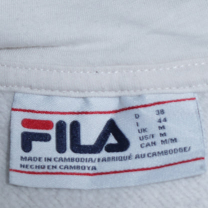 Womens UK Size M FILA White Pullover Hoodie