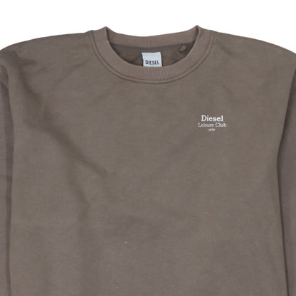 Womens UK Size S Diesel Brown Pullover Sweatshirt