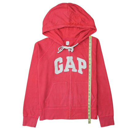 Womens UK Size M Gap Red Full Zip Hoodie