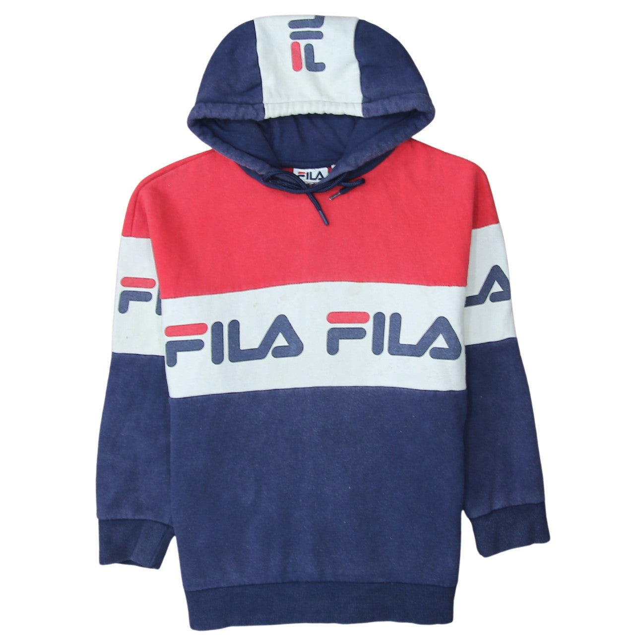 Womens UK Size M FILA Multicoloured Pullover Hoodie
