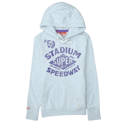 Womens UK Size XS Superdry Grey Pullover Hoodie