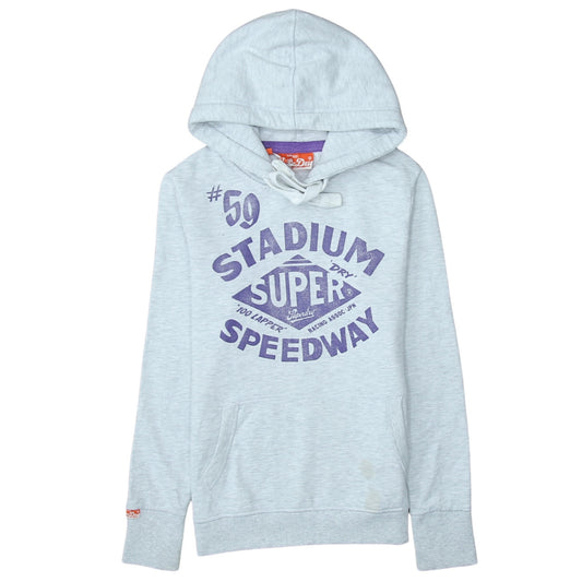 Womens UK Size XS Superdry Grey Pullover Hoodie