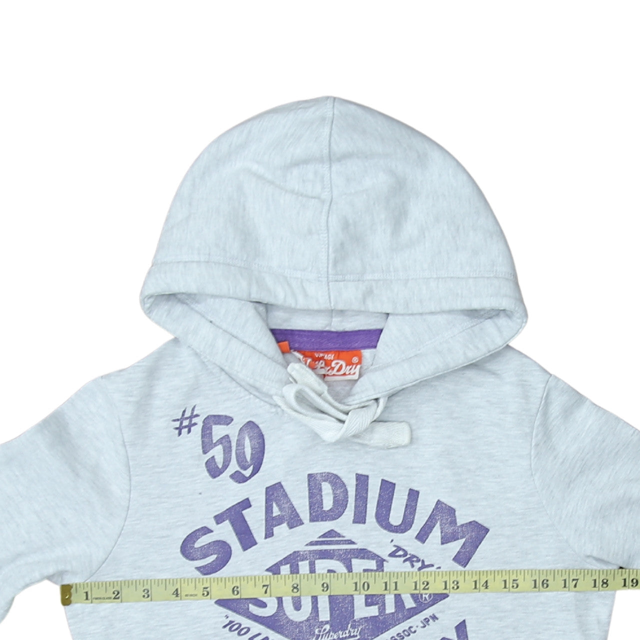 Womens UK Size XS Superdry Grey Pullover Hoodie
