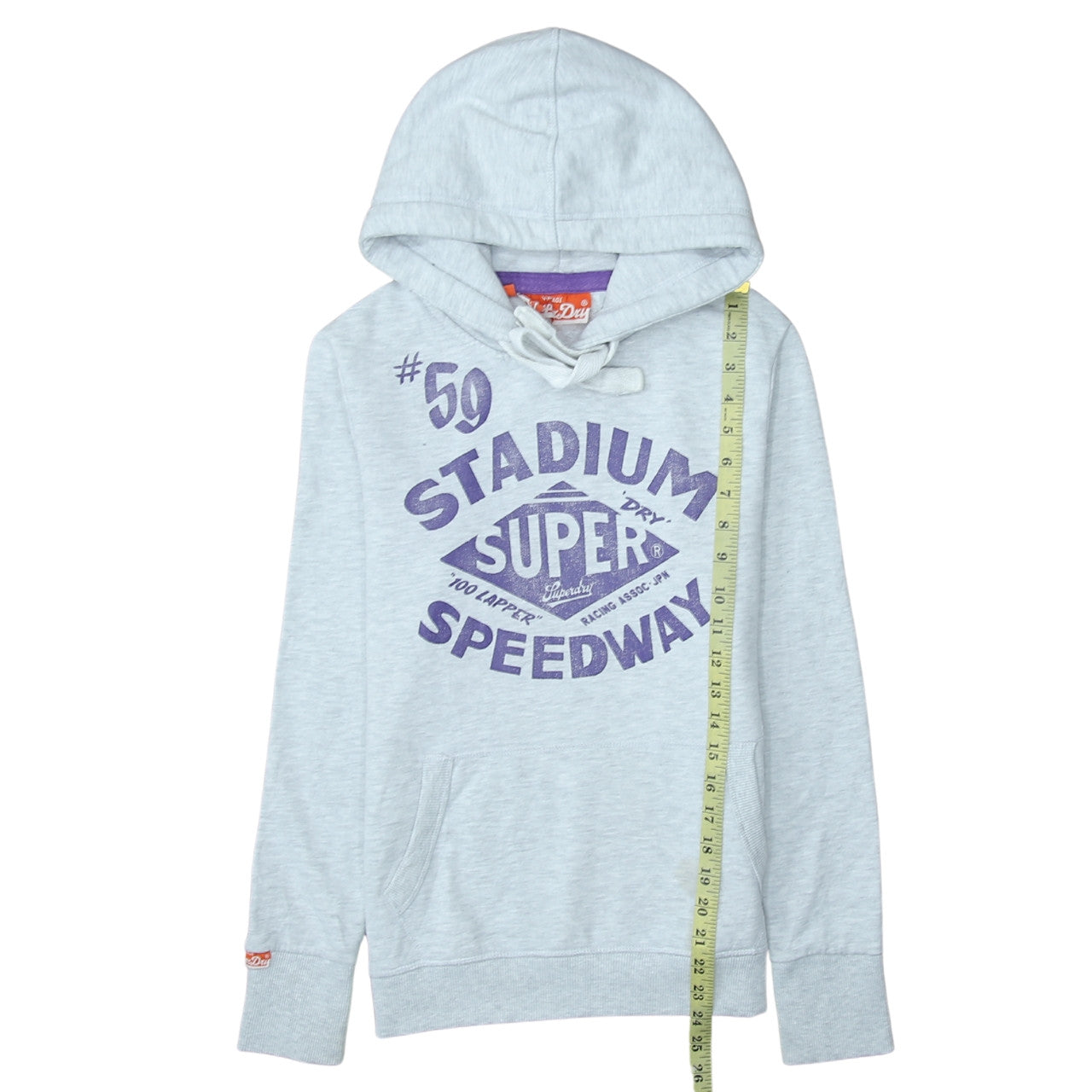 Womens UK Size XS Superdry Grey Pullover Hoodie