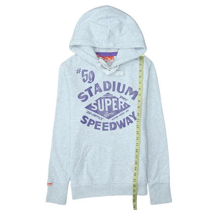 Womens UK Size XS Superdry Grey Pullover Hoodie