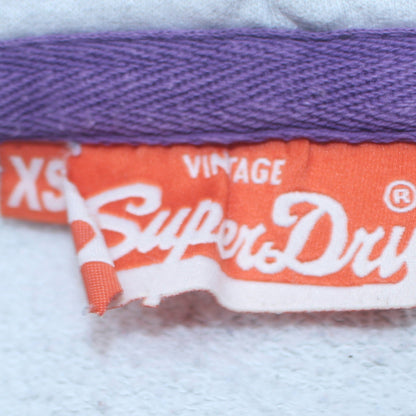 Womens UK Size XS Superdry Grey Pullover Hoodie