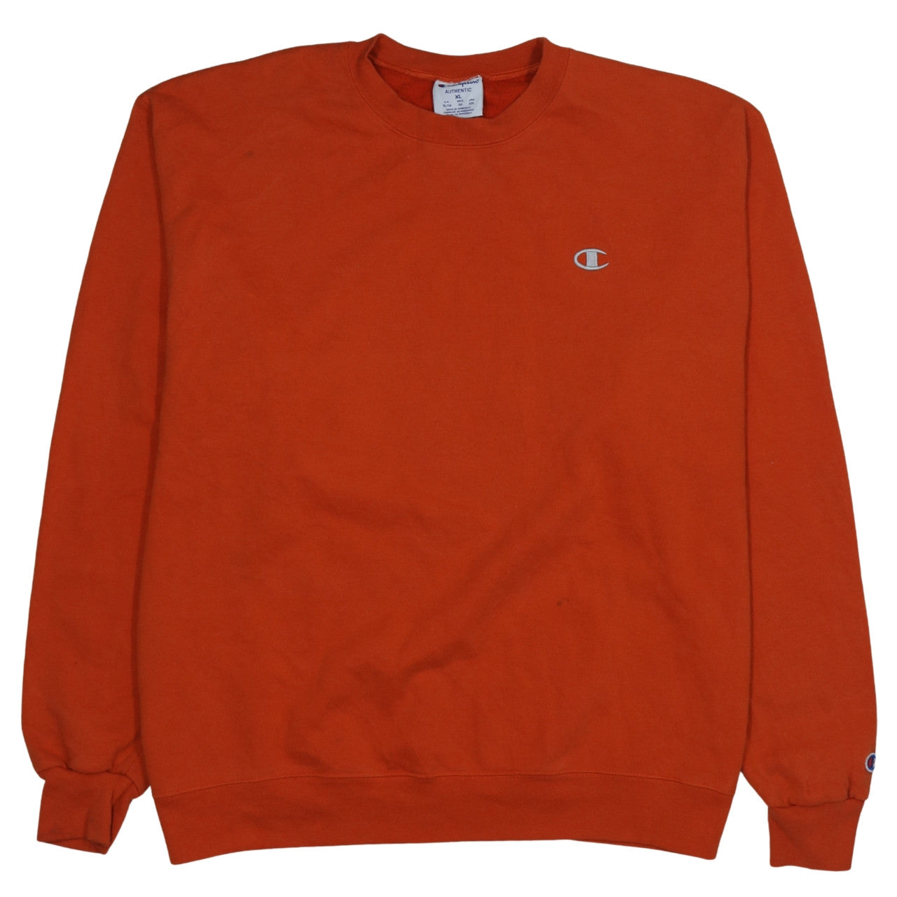 Mens UK Size XL Champion Orange Pullover Sweatshirt