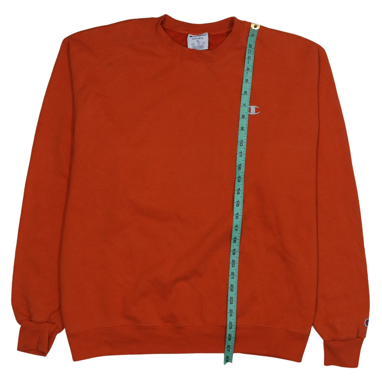 Mens UK Size XL Champion Orange Pullover Sweatshirt
