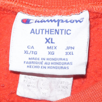 Mens UK Size XL Champion Orange Pullover Sweatshirt