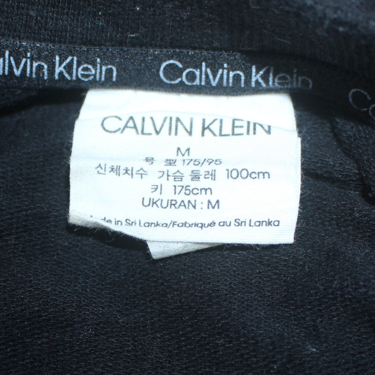 Mens UK Size M Calvin Klein Black Pullover Sweatshirt