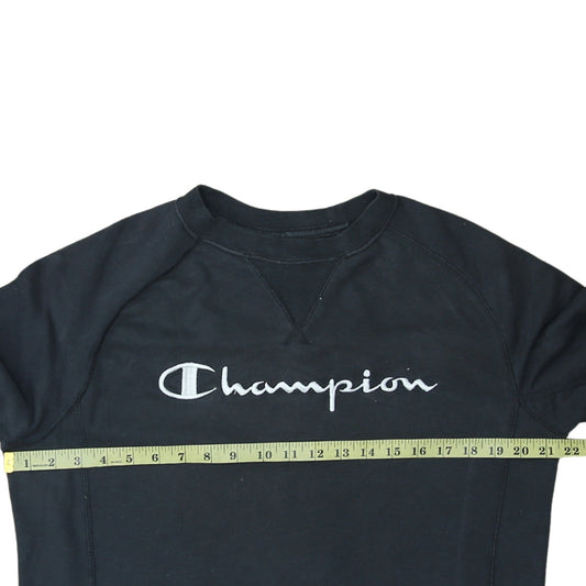 Mens UK Size S Champion Black Pullover Sweatshirt