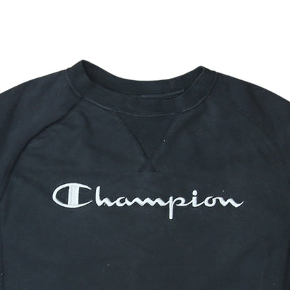 Mens UK Size S Champion Black Pullover Sweatshirt