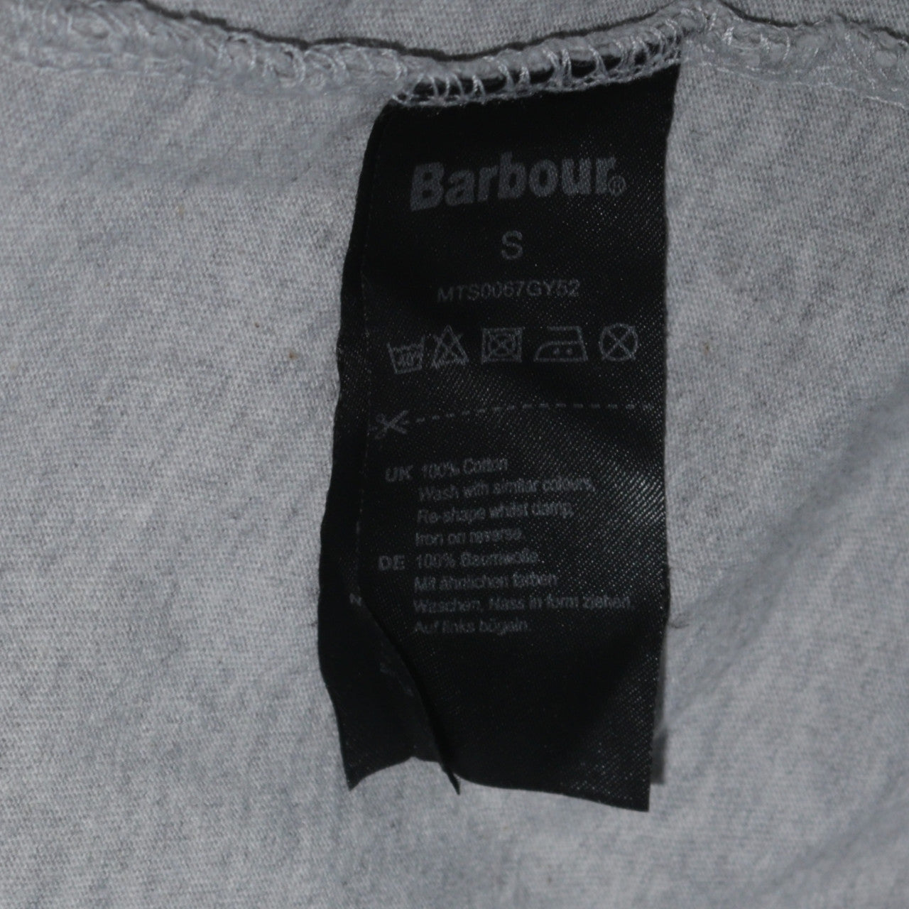 Womens UK Size S Barbour Grey Basic T-Shirt