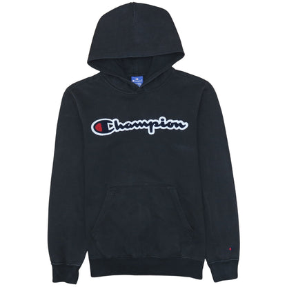 Champion Boys Black XL 13-14 Years Pullover Hoodie with Logo