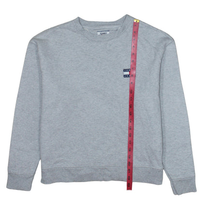 Womens UK Size S Tommy Jeans Grey Pullover Sweatshirt