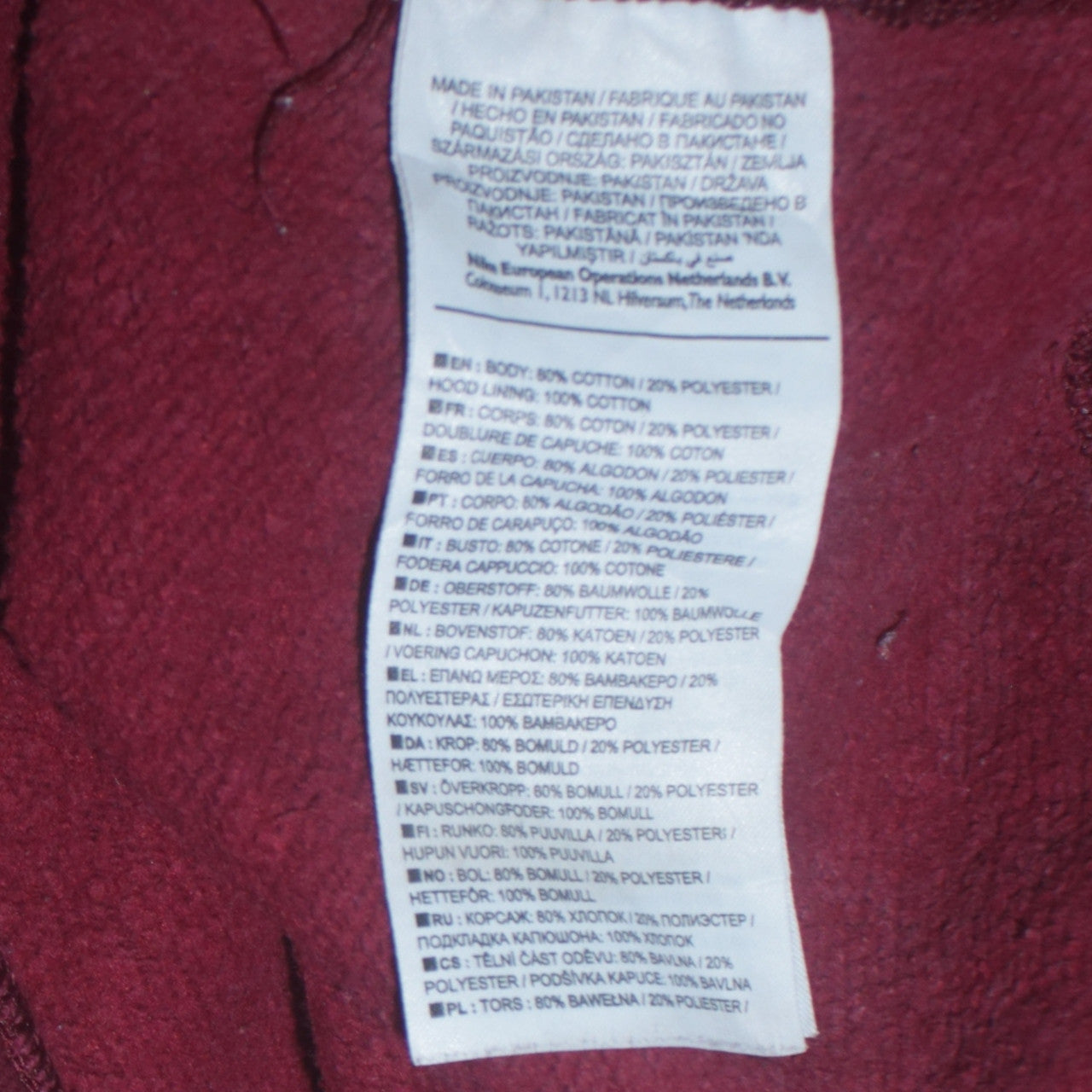 Mens UK Size S Nike Red Pullover Hoodie