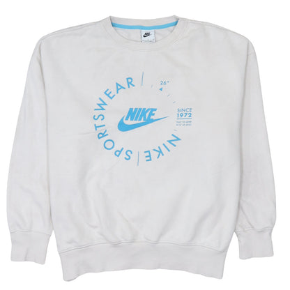 Mens UK Size M Nike White Pullover Sweatshirt
