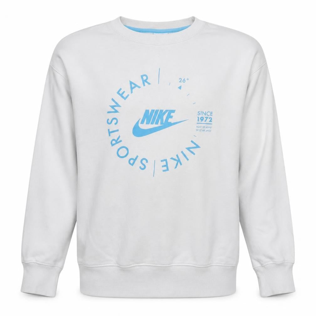 Mens UK Size M Nike White Pullover Sweatshirt