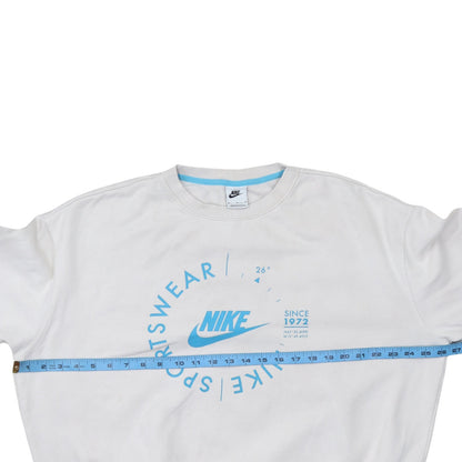 Mens UK Size M Nike White Pullover Sweatshirt