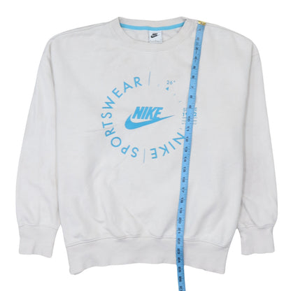 Mens UK Size M Nike White Pullover Sweatshirt