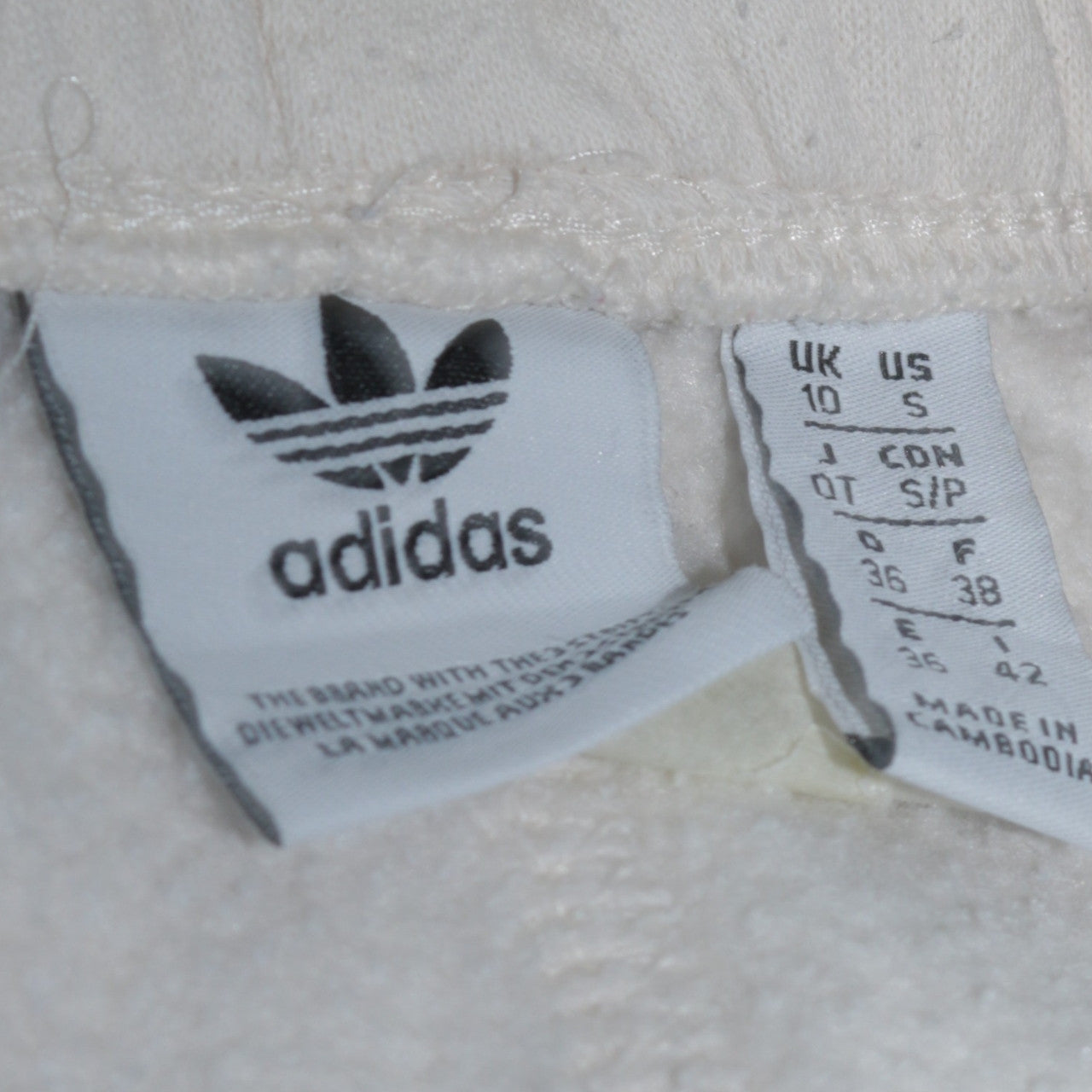 Womens UK Size 10 adidas Regular Fit Sweatpants White Trousers